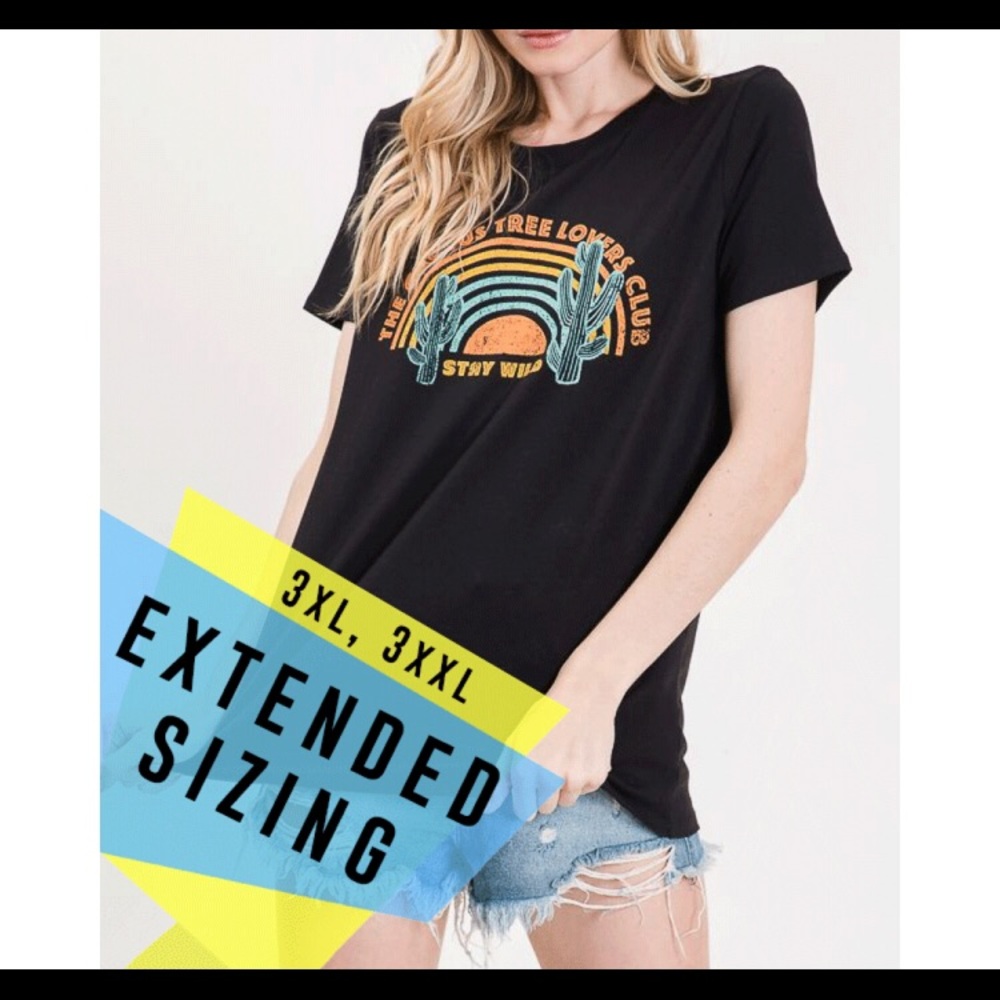 “Cactus Lovers Club” graphic top